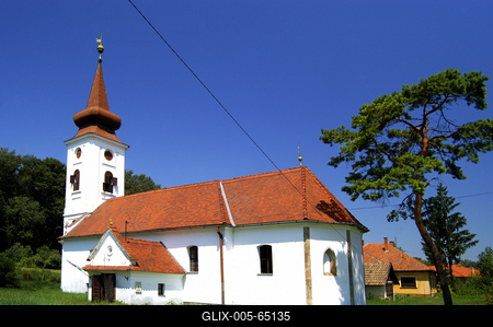 Tiszaburai református templom-stock-foto