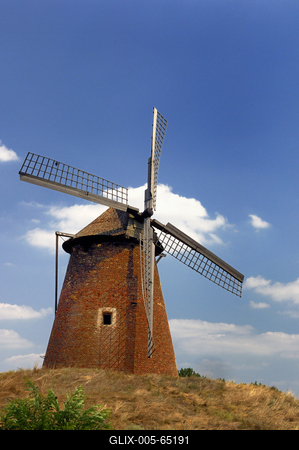 Szélmalom, Kengyel-stock-foto