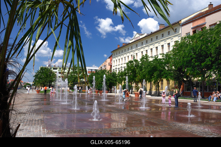 Damjanich János Múzeum, Szolnok belvárosa-stock-foto