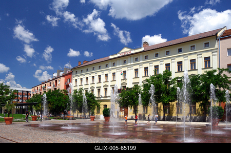 Damjanich János Múzeum, Szolnok belvárosa-stock-foto
