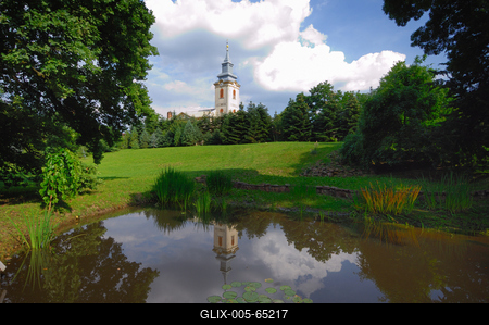 Tiszakürti Arborétum-stock-foto