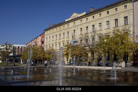 Damjanich János Múzeum, Szolnok belvárosa-stock-foto