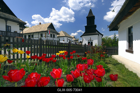 Hollókő-stock-foto