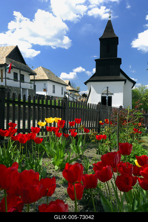 Hollókő-stock-foto
