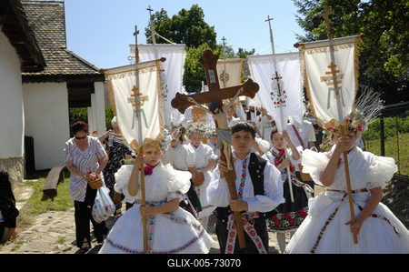 Hollókő-stock-foto
