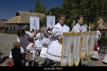 Hollókő-stock-foto