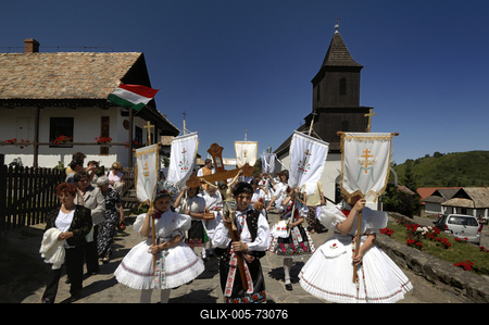 Hollókő-stock-foto