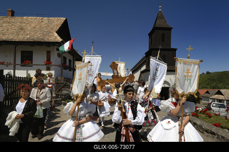 Hollókő-stock-foto