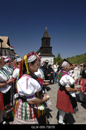 Hollókő-stock-foto