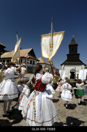 Hollókő-stock-foto