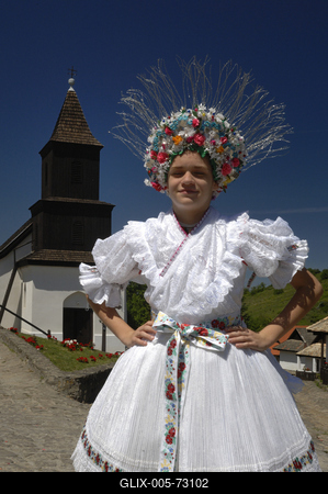 Hollókő-stock-foto