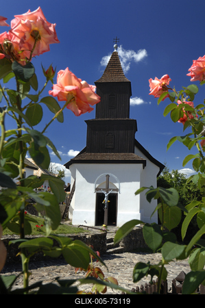 Hollókő-stock-foto