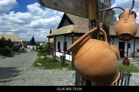 Hollókő-stock-foto