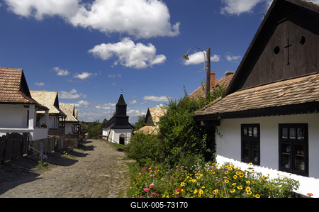 Hollókő-stock-foto