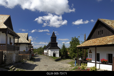 Hollókő-stock-foto