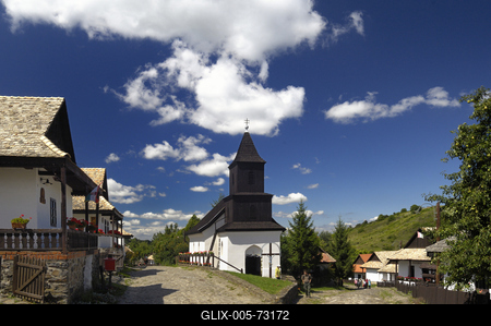 Hollókő-stock-foto