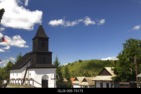 Hollókő-stock-foto