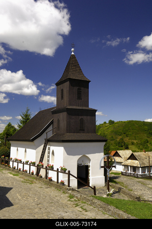 Hollókő-stock-foto