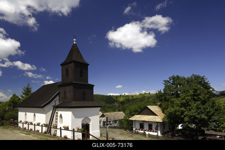 Hollókő-stock-foto