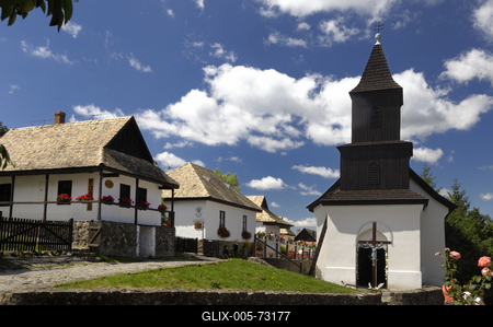 Hollókő-stock-foto