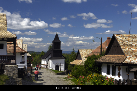 Hollókő-stock-foto