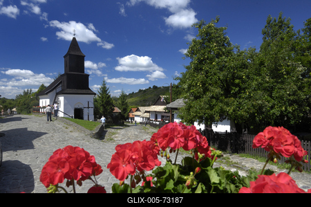 Hollókő-stock-foto