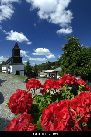 Hollókő-stock-foto