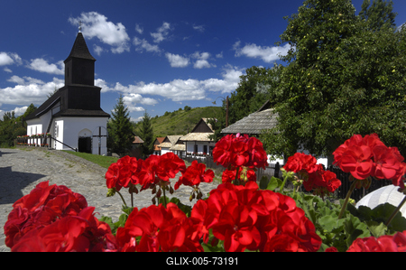 Hollókő-stock-foto