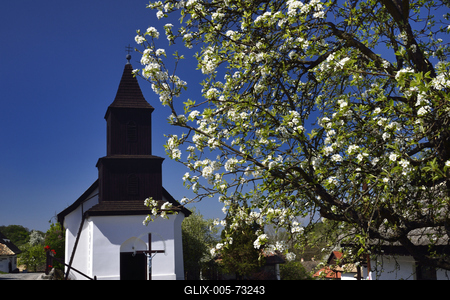 Hollókő-stock-foto