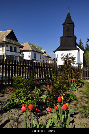 Hollókő-stock-foto