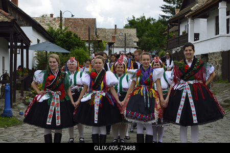 Hollókő-stock-foto