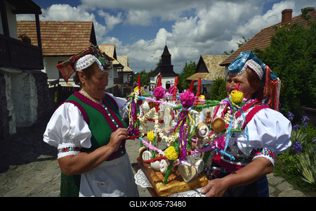 Hollókő-stock-foto
