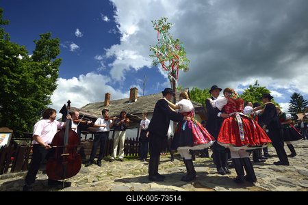 Hollókő-stock-foto