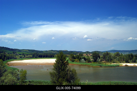 Bányató Salföld határában-stock-foto