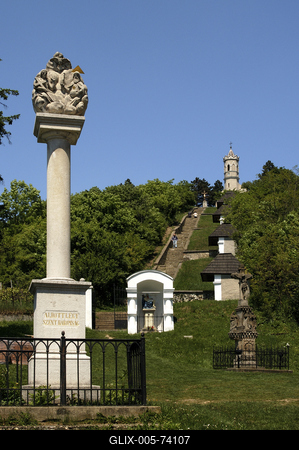 Magyarpolány, Kálvária-stock-foto