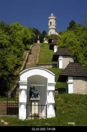 Magyarpolány, Kálvária-stock-foto