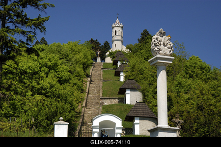 Magyarpolány, Kálvária-stock-foto