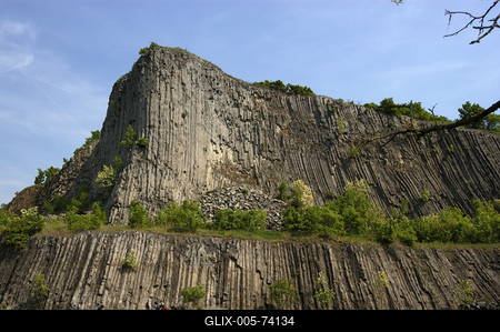 A Hegyestű bazaltoszlopai-stock-foto