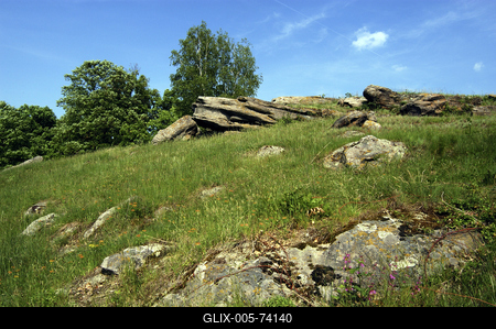 Szentbékkállai kőtenger-stock-foto