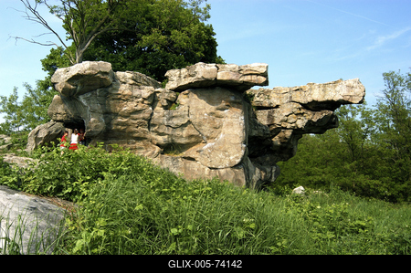 Szentbékkállai kőtenger-stock-foto