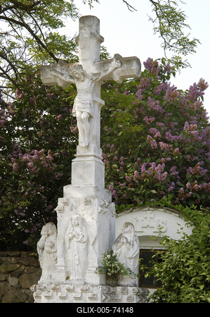 Kőkereszt Szentbékkálla határában-stock-foto