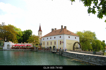 Tapolca, Malom-tó-stock-foto