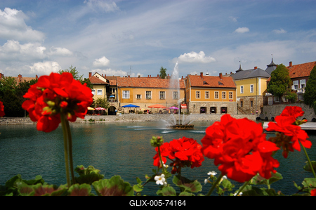 Tapolca, Malom-tó-stock-foto