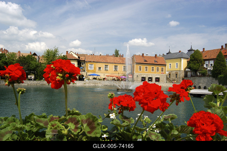 Tapolca, Malom-tó-stock-foto