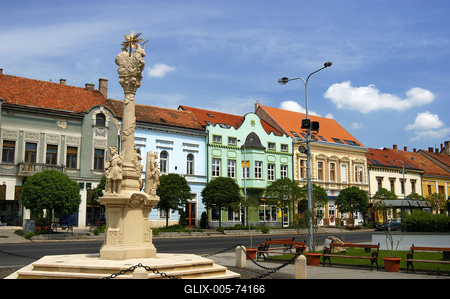 Tapolca, Fő tér-stock-foto