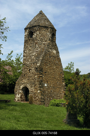 Szigliget, Avasi templomrom-stock-foto