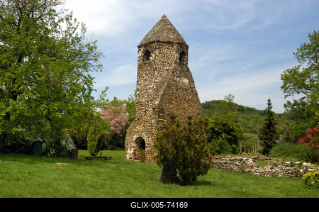 Szigliget, Avasi templomrom-stock-foto