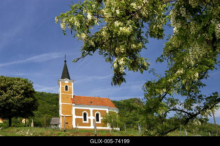 Szent György-hegyi Lengyel-kápolna-stock-foto