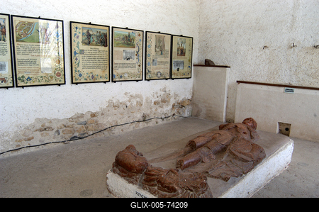 Nagyvázsony, Kinizsi Pál sírköve-stock-foto