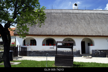 Nagyvázsony, Szabadtéri Néprajzi Múzeum-stock-foto